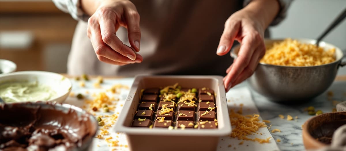Recette de la tablette de chocolat de Dubaï : les dosages et la part de pistache